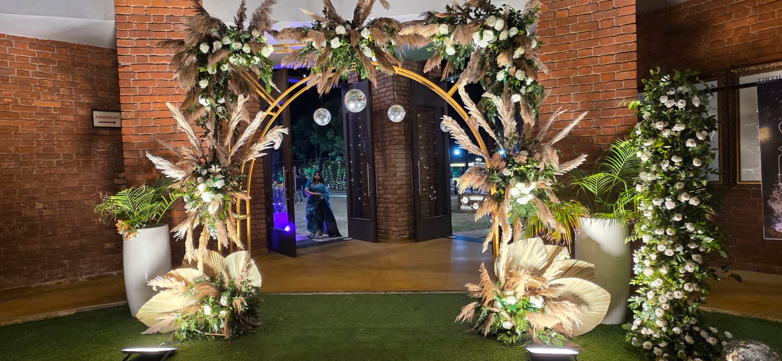 Elegant wedding setup